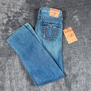 NWT True Religion Boys Jack Straight Leg Jeans Light Wash Blue Size 12